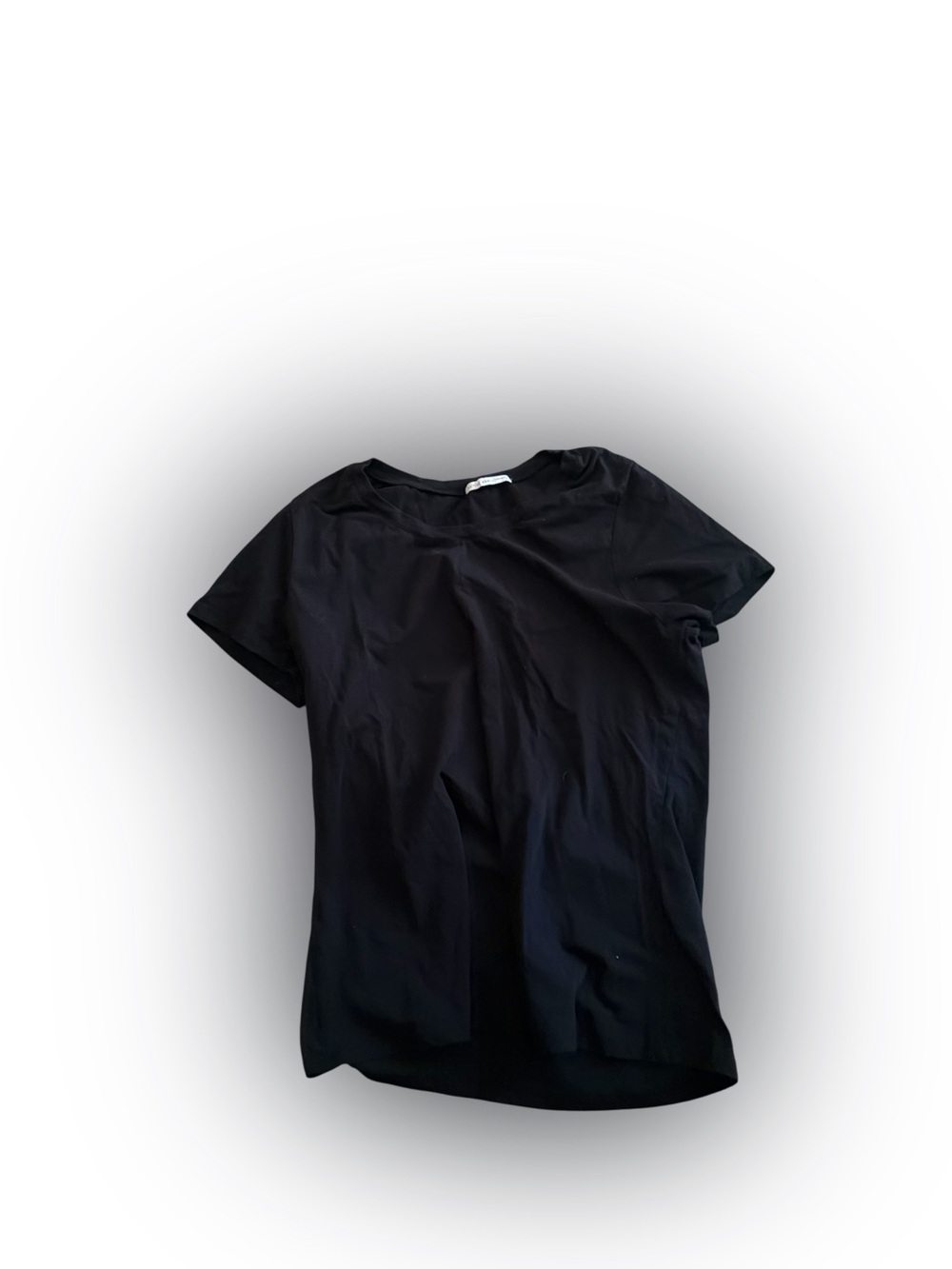 Active Basic Black Short-Sleeve Crew Neck Tee